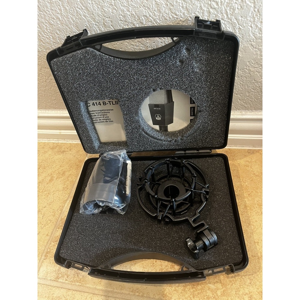 AKG C414 B-ULS Original Case Shock Mount Windscreen Accessories NO MICROPHONE